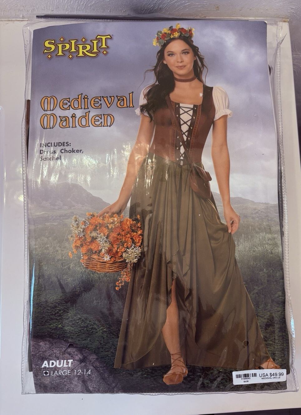 Spirit Medieval Maiden Costume Women’s Size Large (12/14) Renfaire Three Piece